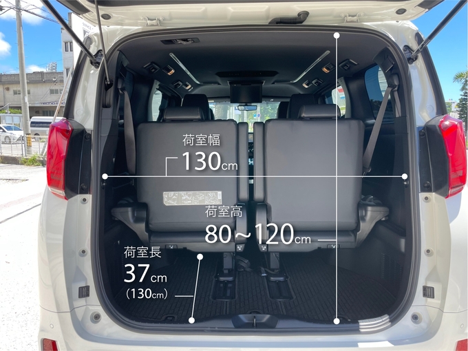 【 慶事 】免責込大特価！空港から約５分！禁煙車☆7人乗り｜沖縄旅行最適クラス！車種指定｜トヨタ アルファード2.5Sタイプゴールド画像2